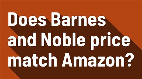 barnes and noble amazon price match